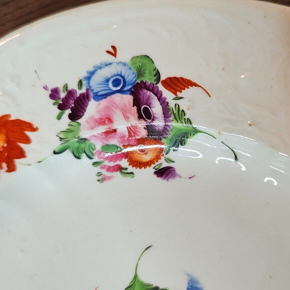 Early 1800s 19th Century Coalport Shropshire Staffordshire Flower Plate 8.5" - Picture 4 of 8
